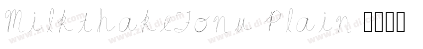 MilkshakeFont Plain 字体转换